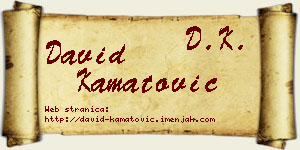 David Kamatović vizit kartica